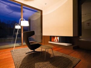 cheminee foyer MCZ Plasma 95 Habillage modigliani porte relevable