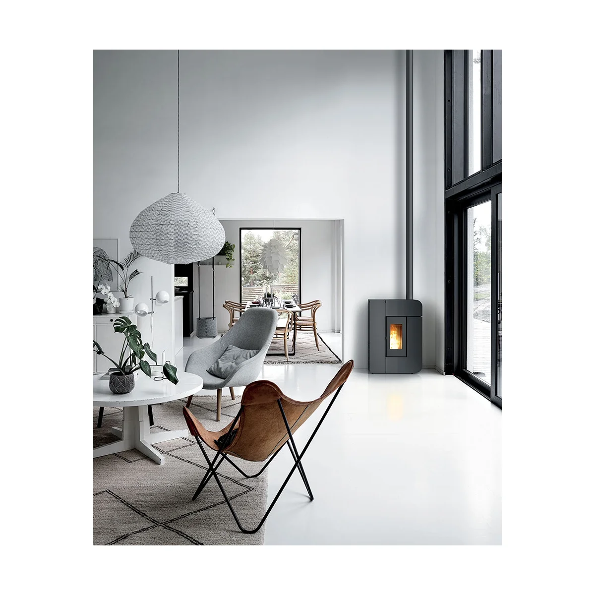 Poêle à granulés MCZ Alea 6,2 kW slim 27,5 cm, sortie de fumées haute Ø13